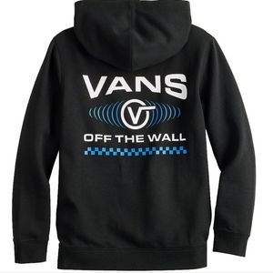 Vans® Off the Wall Front & Back Graphic Hoodie Boy's L New